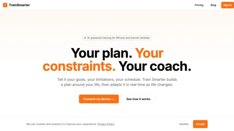 TrainSmarter live site